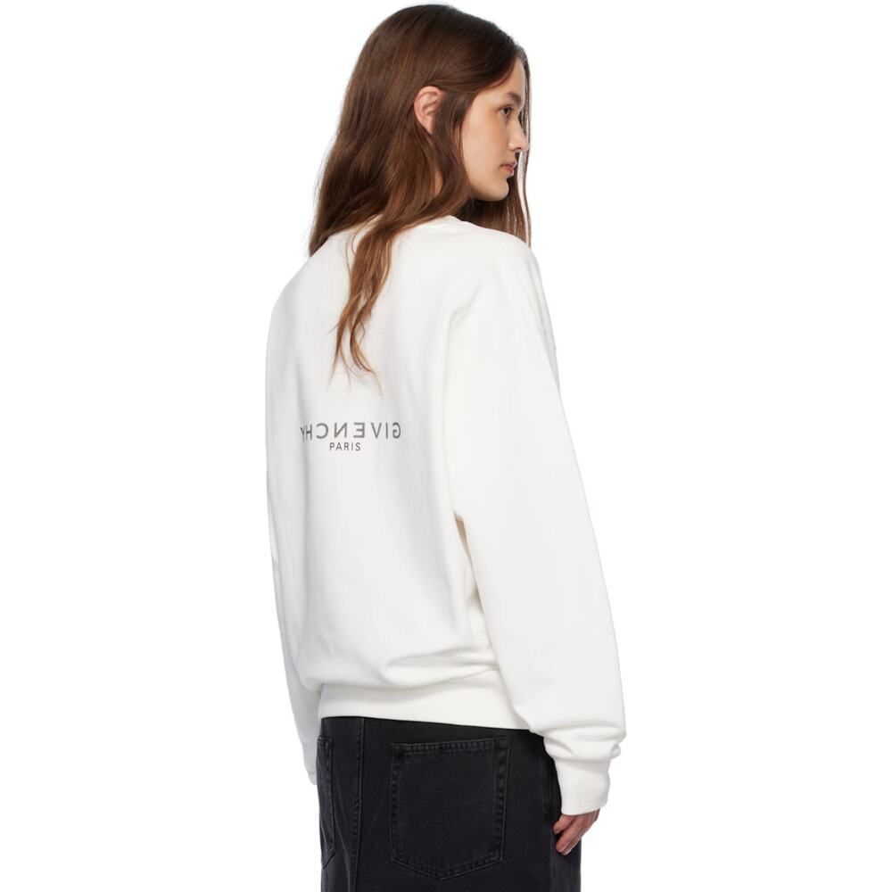 GIVENCHY Off White Reverse Fleece Sweatshirt Size S - Picture 2 of 14